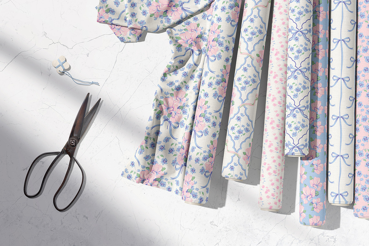 Coquette | Vector flower patterns, a Pattern Graphic by Tanya Vollar (Photo 9 of 9)