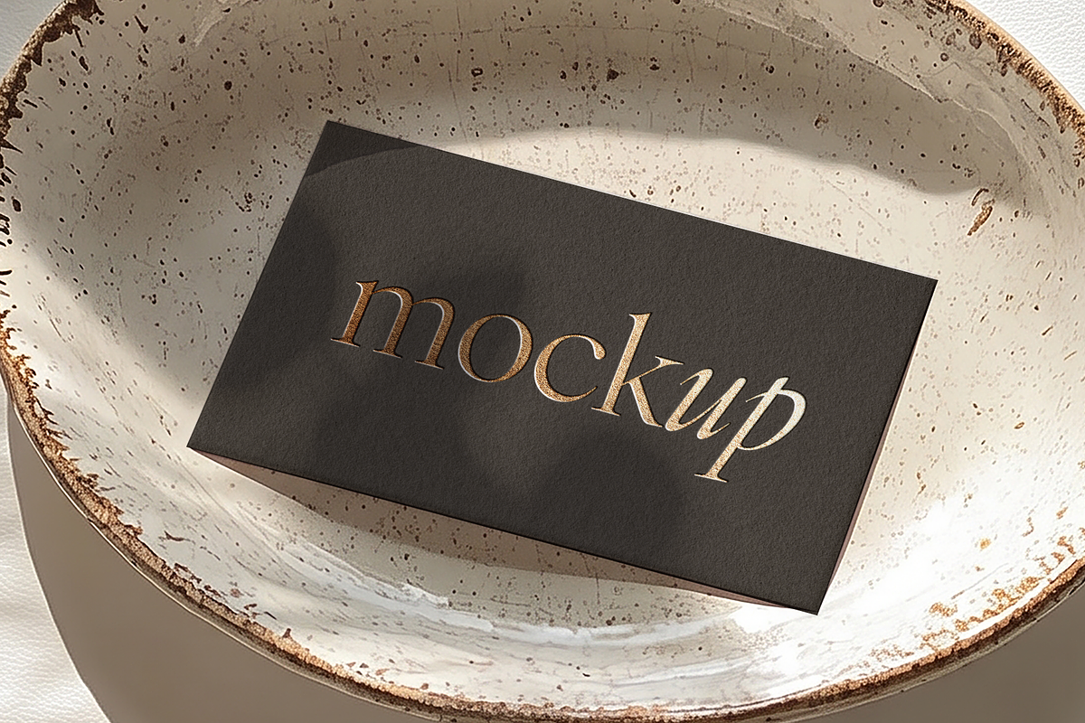 Gold Emboss Business Card Mockup, an Advertising Mockup by Julia Anderi - Studio (Photo 3 of 3)