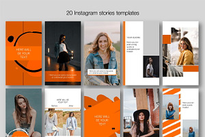 Orange Instagram Template Kit