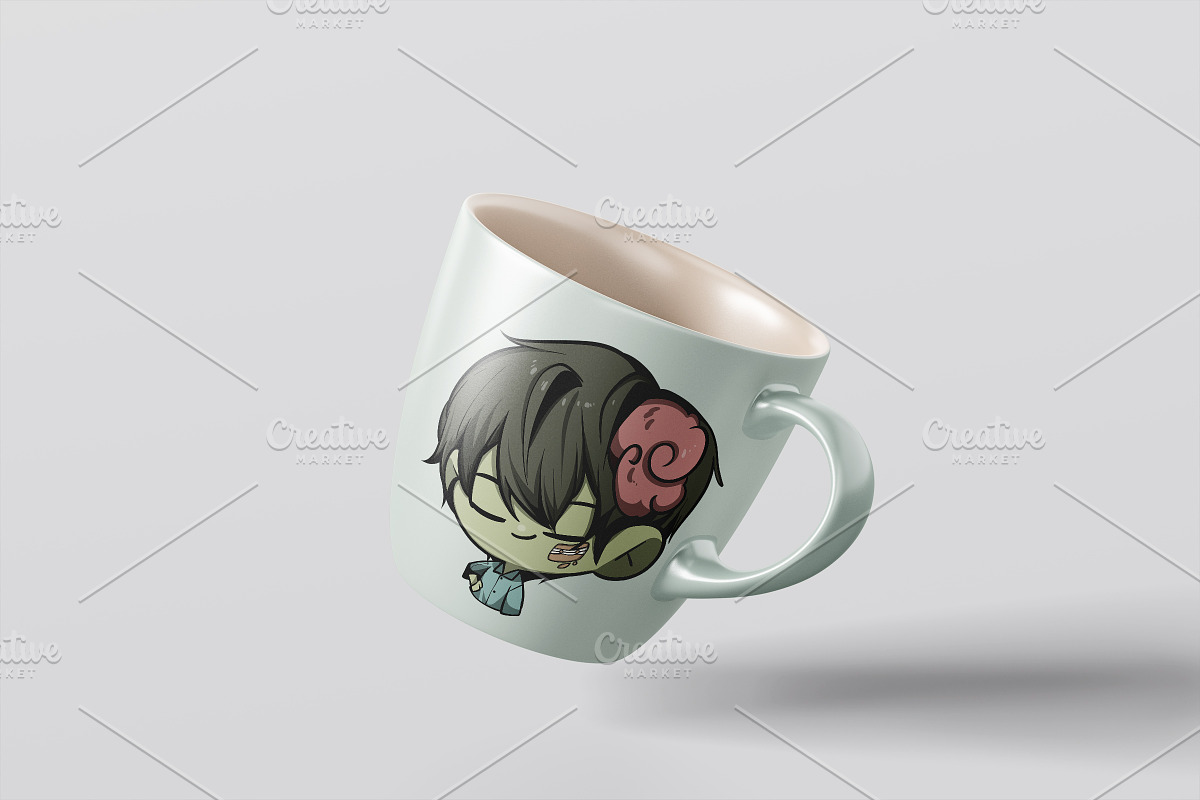 Chibi Halloween Zombie Art Sticker 5, an Illustration by vectstudio (Photo 3 of 3)