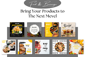 250 Food & Beverage Templates