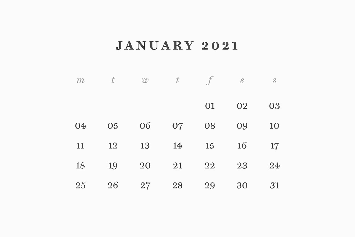 Calendar 2021 Flowers, Calendar 2021, a Stationery Template by Bordo (Photo 3 of 4)