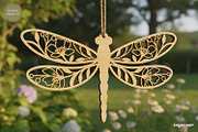 Spring Dragonfly Ornaments Bundle, a Decorative Illustration by svgocean (Thumbnail 5 of 8)