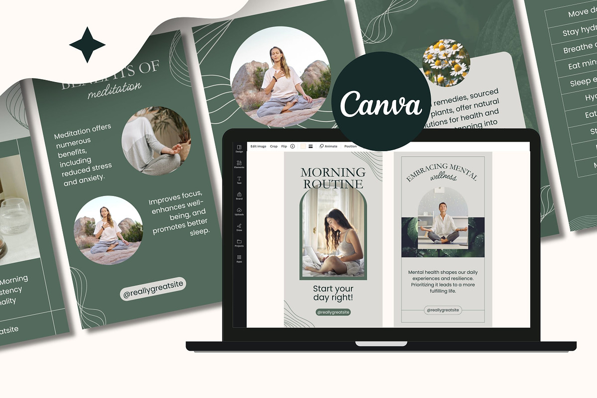 50 Organic Stories Canva Templates, a Templates & Theme by TemplateCastleStore (Photo 4 of 9)