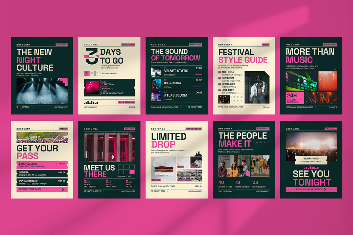 Music Festival Social Media, a Social Media Template by Pitchlook.Studio (Photo 2 of 3)