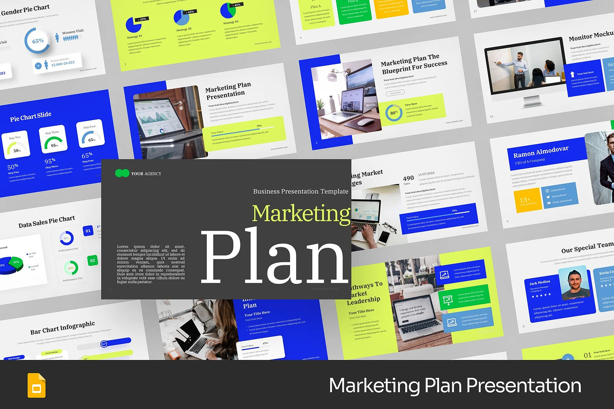 Marketing Plan Google Slides, PPoint, a Presentation Template by Fit-tee (Photo 1 of 2)