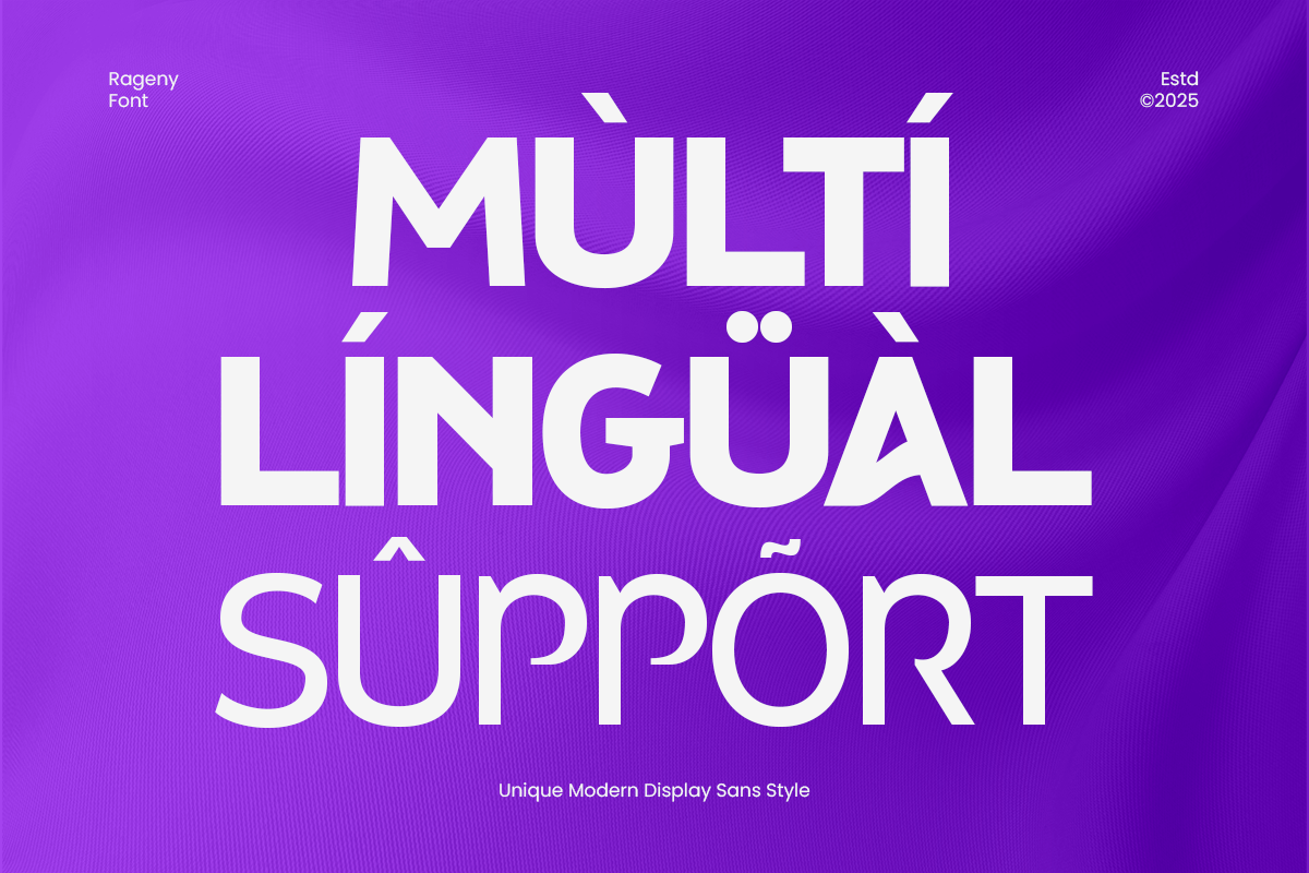 Rageny - Unique Modern Sans Font, a Sans Serif Font by TokoPress (Photo 12 of 14)
