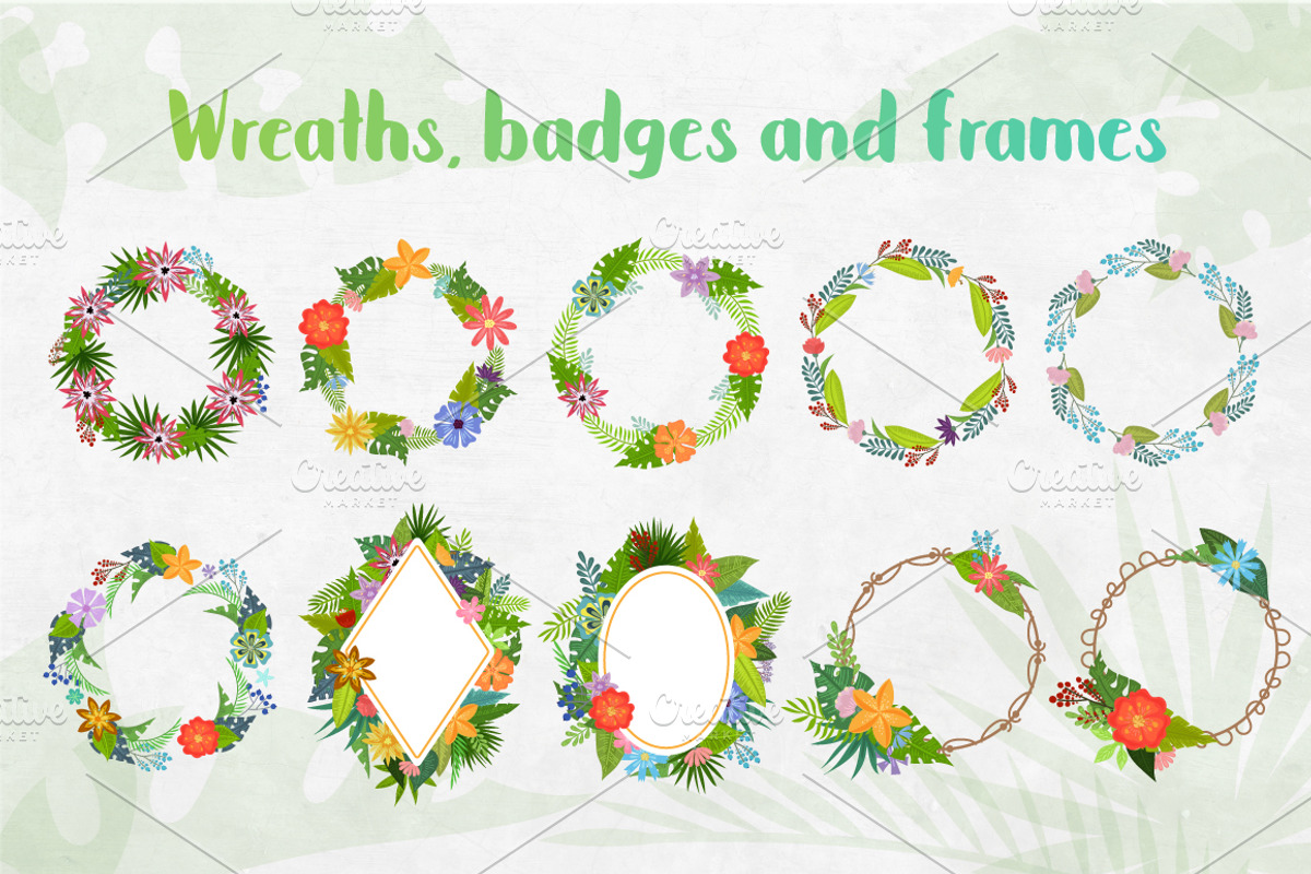 Tropical Summer - clipart collection, an Object Graphic by DruZhi Art (Photo 3 of 7)