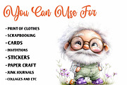 Summer Funny Grandpa Clipart, an Illustration by CreationArt (Thumbnail 2 of 7)