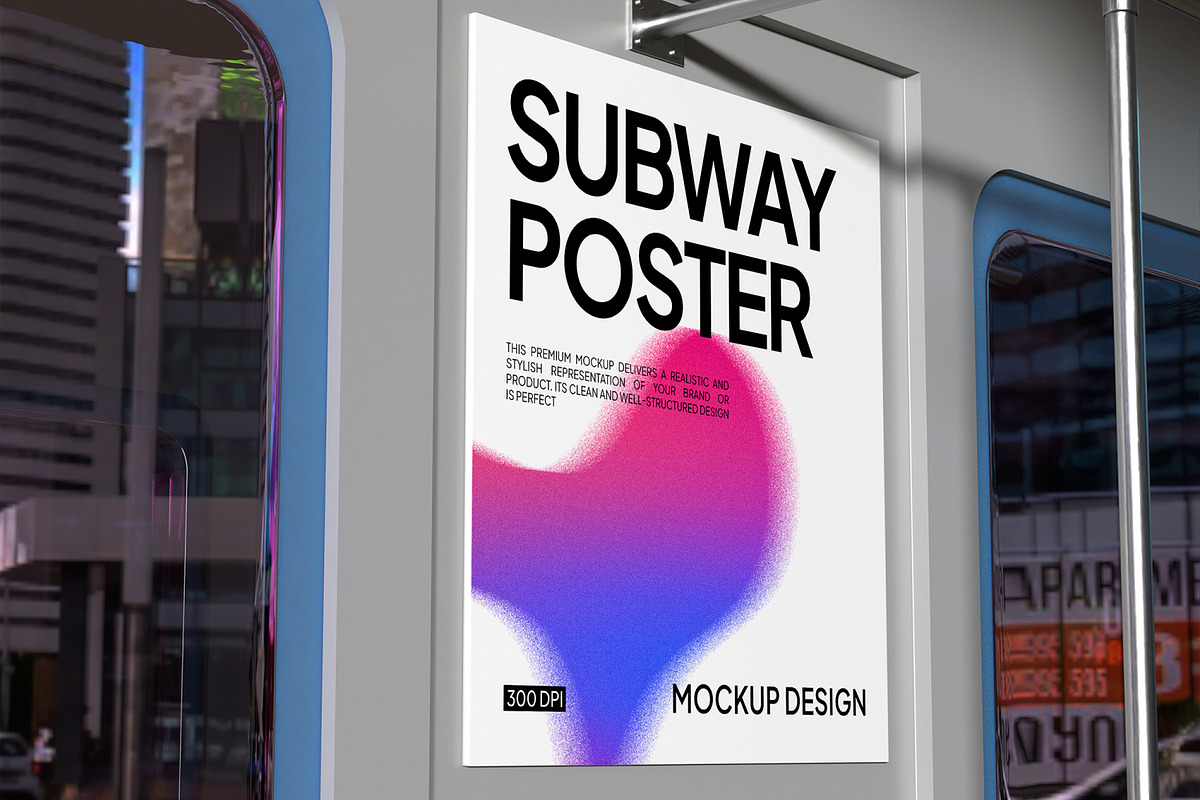 Subway Poster Mockup, an Advertising Mockup by Permadi Creative (Photo 4 of 5)