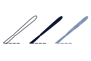 Set scalpel icons with incision, a Healthcare Illustration by YummyBuum