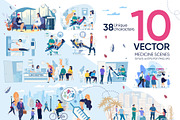 Medicine Vector Scenes, a Healthcare Illustration by Tera Vector (Thumbnail 1 of 2)