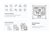 Buy Now Pay Later Icon Set, an Outline Icon by Prosymbols (Thumbnail 3 of 5)