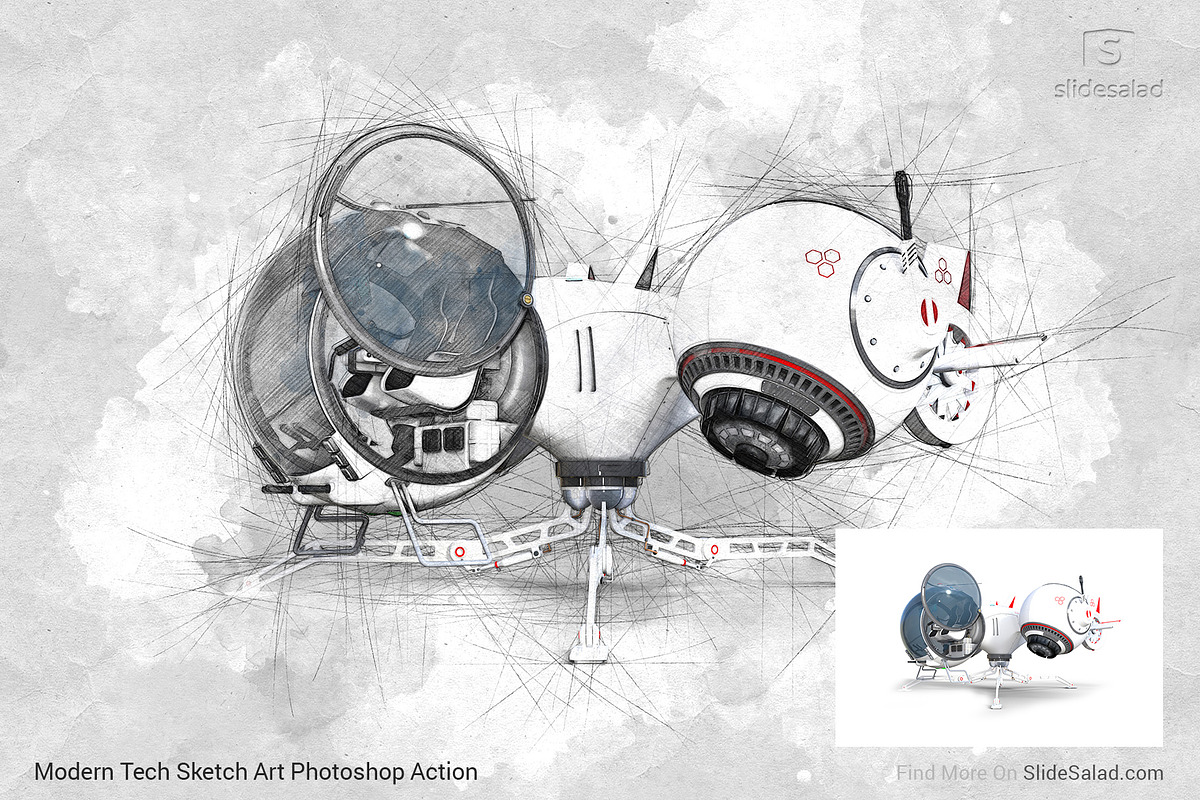 Tech Sketch Art Photoshop Action, an Action Add-On by SlideSalad (Photo 15 of 49)