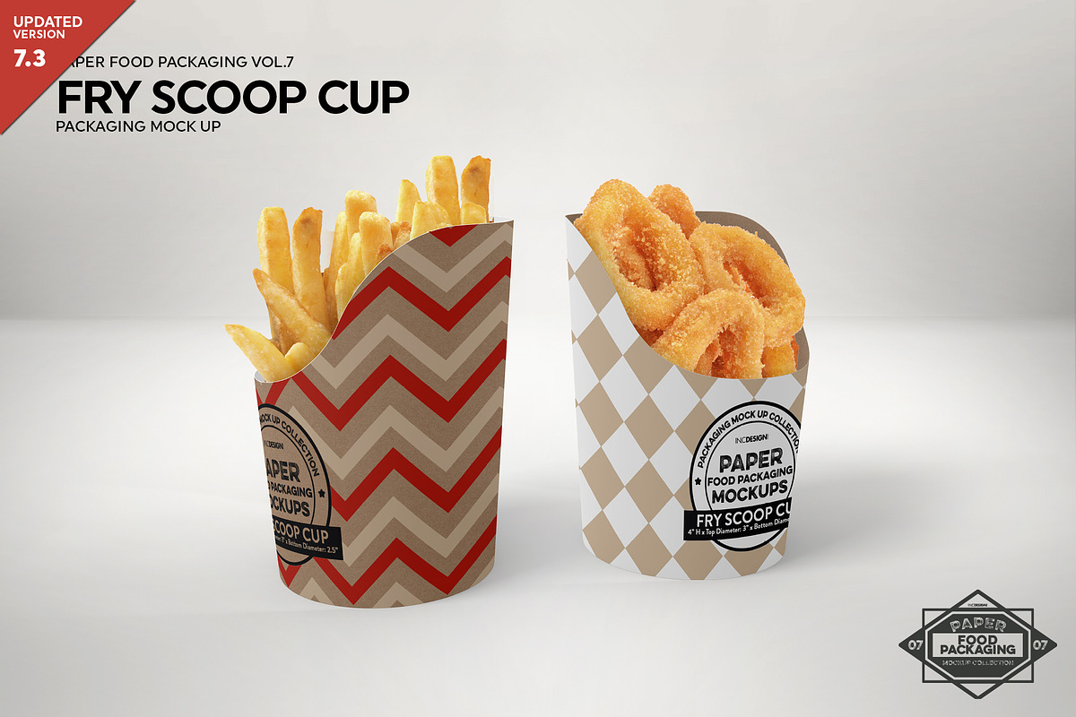 Paper Scoop Cup Packaging Mockup, a Cups & Container Mockup by INCDesign (Photo 1 of 7)