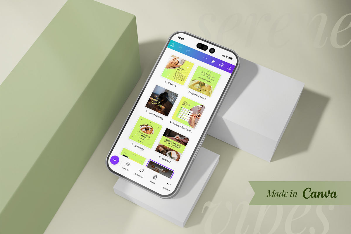 Serene Vibes | Spa Canva Template, a Social Media Template by prajapixels (Photo 4 of 4)