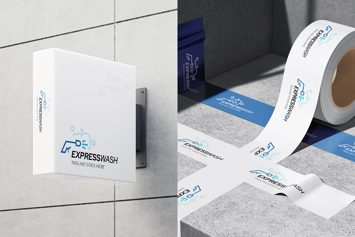 Washing Logo Design Template, a Branding & Logo Template by Dipak Dheer (Photo 5 of 6)