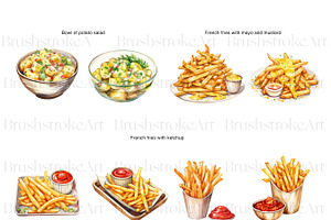 Watercolor Potato Clipart, Food PNG