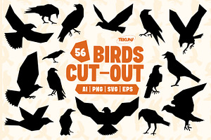 Bird Silhouette SVG Bundle, an Animal Illustration by Tekuni