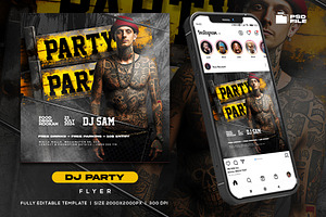 Dj Party Night Flyer Template