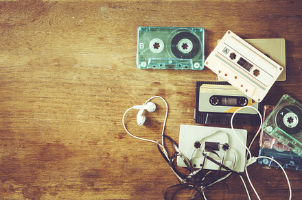 vintage cassette, a Technology Photo by jakkapan