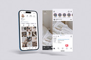 Instagram mockup, an iPhone Mockup by HanaSaka_Studio (Thumbnail 5 of 5)