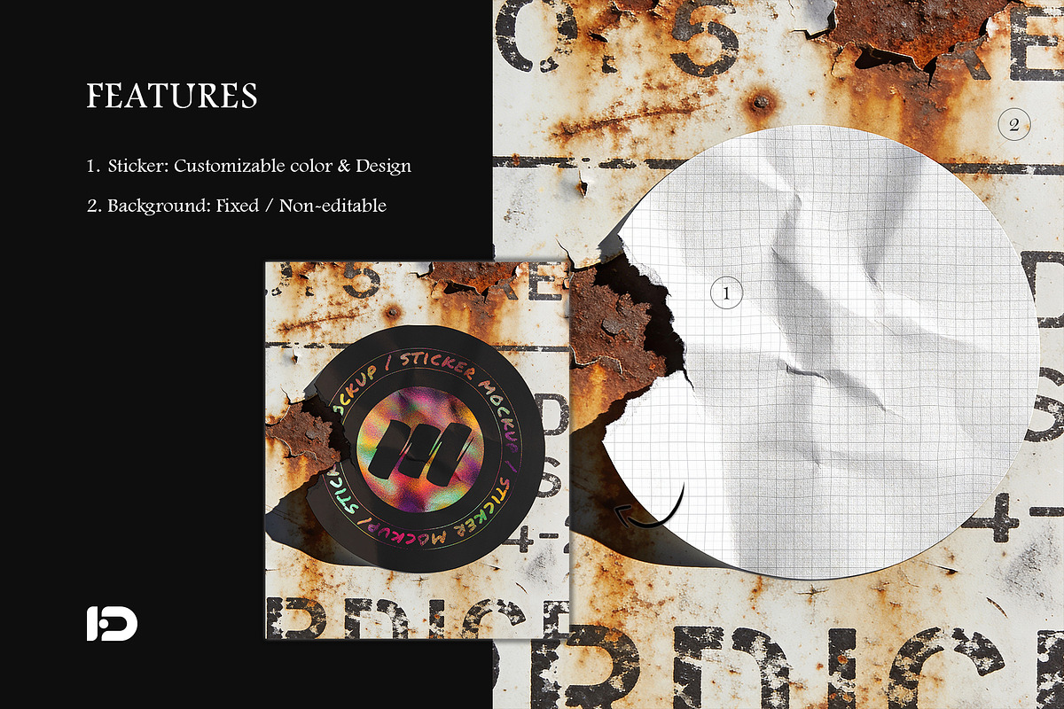 Sticker Mockup Set, an Advertising Mockup by ForgeDesign (Photo 2 of 6)