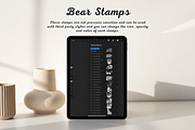 100 Bear Procreate Stamps, a Brush Add-On by Painter Creative Books (Thumbnail 2 of 9)