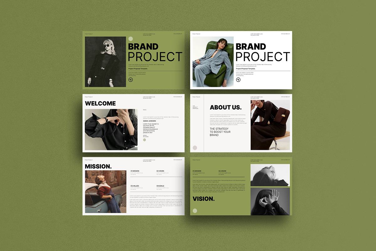 Brand Project Presentation Template, a Presentation Template by Aura Agency (Photo 6 of 10)