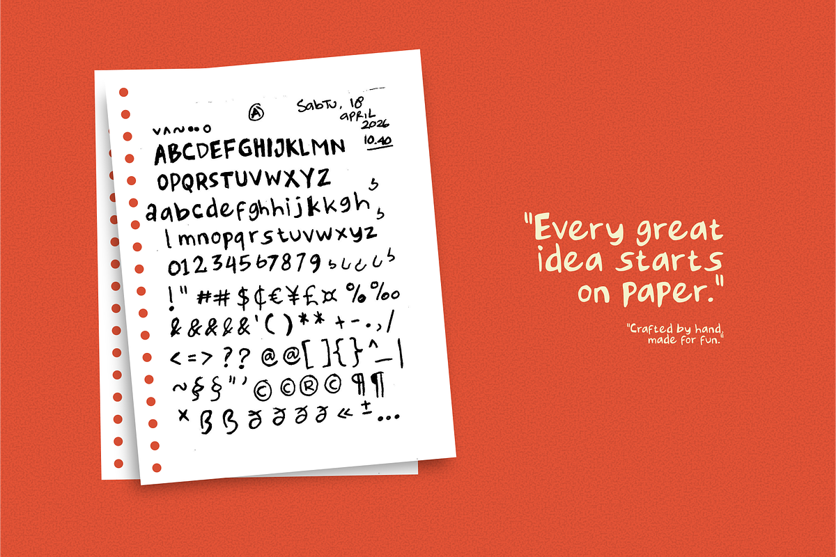 Daily Paperdraft, a Handwritten Font by Yktypstd (Photo 3 of 7)