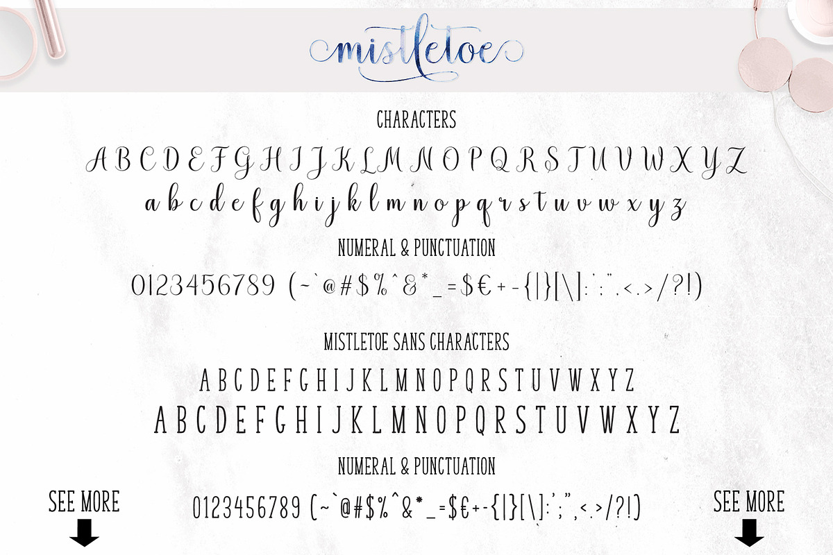 Mistletoe - Font Duo | 30% Off, a Script Font by Barland Design (Photo 12 of 12)