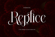 Replice Modern Elegant Serif, a Serif Font by Alfinart (Thumbnail 1 of 11)