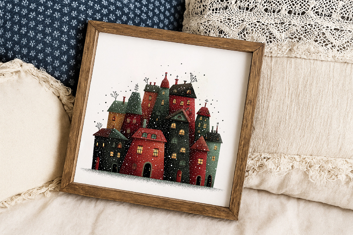 Whimsical Christmas Village Clipart, an Illustration by Libby Wishes (Photo 7 of 7)