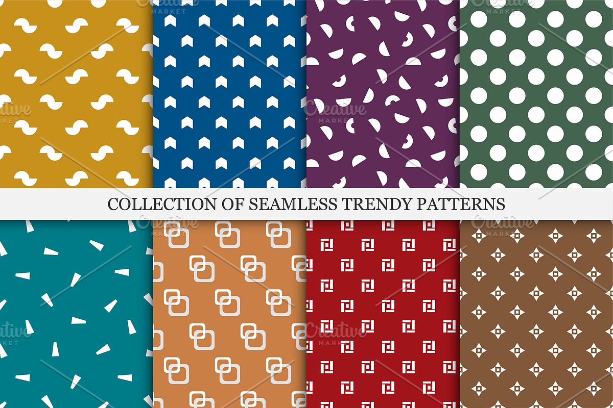 Bright colorful minimal patterns | Creative Market
