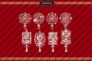 Chinese New Year Decorations SVG, an Illustration by defarmerdesign (Thumbnail 4 of 7)