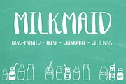 Milkmaid - A Smooth Uppercase Font, a Font by Angie Makes (Thumbnail 1 of 5)