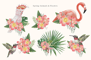 Spring Animals Watercolor