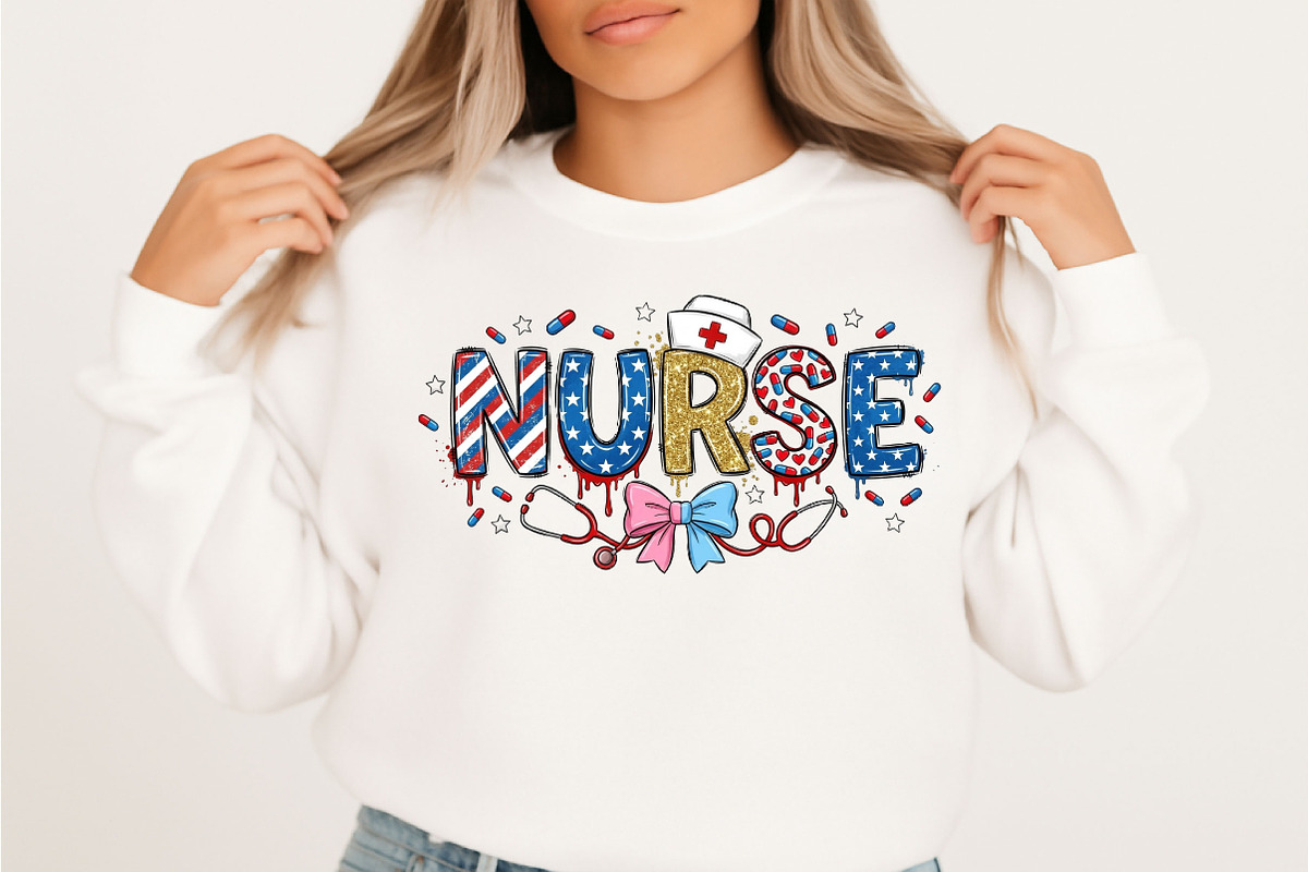 4th of July Nurse Png, an Illustration by Designking (Photo 2 of 6)