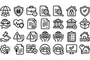 Security And Finance Icon Set, an Illustration by designvectx (Thumbnail 2 of 3)