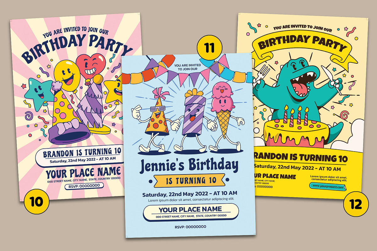 Happy Birthday Flyer (15 Assets), a Flyer Template by Graptail (Photo 5 of 6)
