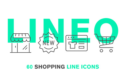 LINEO - 60 SHOPPING ICONS