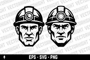 Vector logo of a focused miner, a Person Illustration by Vectorhight (Thumbnail 2 of 5)