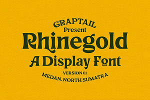 Rhinegold - Display Font, a Sans Serif Font by Graptail