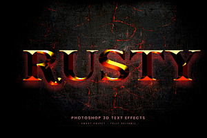 Rusty Metal Hot Style Effect PSD