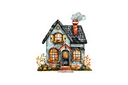 Watercolor Houses Clipart, an Illustration by Craft Nest (Thumbnail 10 of 12)