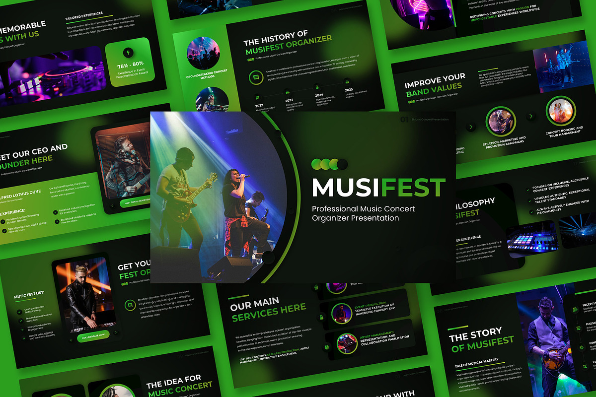 Musifest Music Concert Keynote, a Presentation Template by kerismaker (Photo 1 of 10)