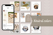50 Neutral Instagram Post Templates, a Social Media Template by idArt (Thumbnail 3 of 4)