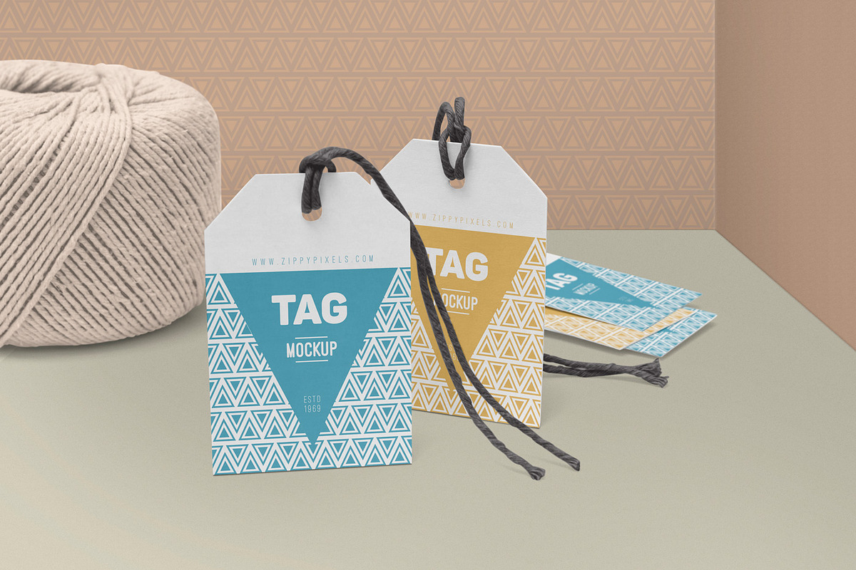 String Tag Mockups, an Apparel Mockup by ZippyPixels | Creative Market