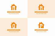 Letter M N O P Home Modern Logo Set, a Branding & Logo Template by Pray Art Design Studio (Thumbnail 1 of 2)