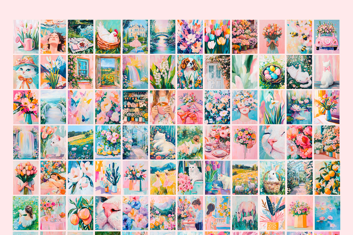 127 Spring Modern Prints Gallery, a Wallpaper Graphic by Feelsoul (Photo 13 of 13)